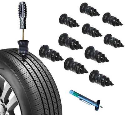 Han‑Bar® Autoband Reparatie - 21-delige Vacuüm - Rubber - Nagelset – Universeel - Tubeless Reparatiekit - Profieldieptemeter