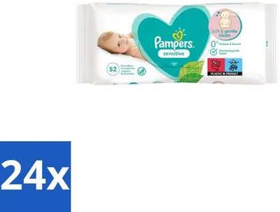 Pampers – Babydoekjes – Sensitive – 52 Doekjes - Voordeelverpakking - 24 stuks