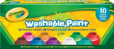 Crayola 10 Fl. met afwasbare verf