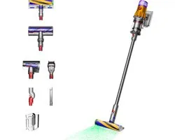 Dyson V12 Detect Slim Absolute - Steelstofzuiger - Nikkel/Geel - 150 Air Watts - Lichtgewicht